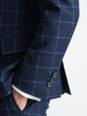 千鸟格马甲西装套装定制