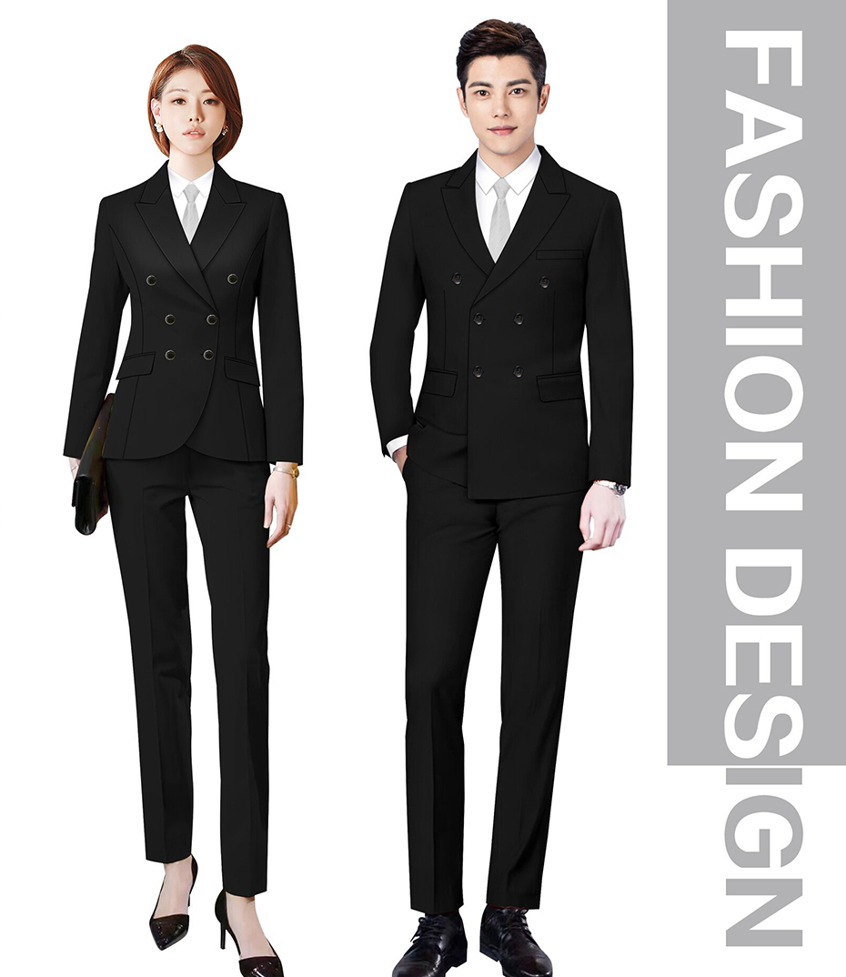 男女双排扣西服套装