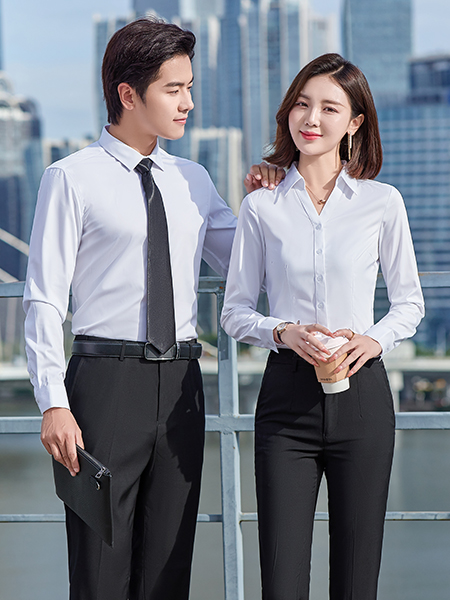 V型领职业装衬衫定制