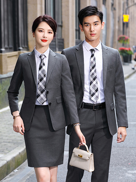 灰色职业装定制