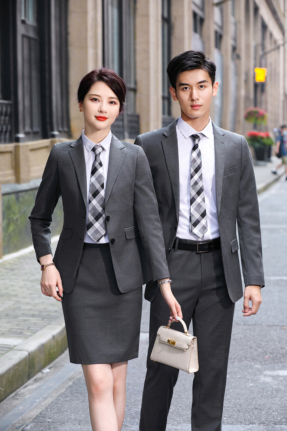 灰色职业装定制